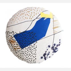 Rund pude collage dia. 40 cm